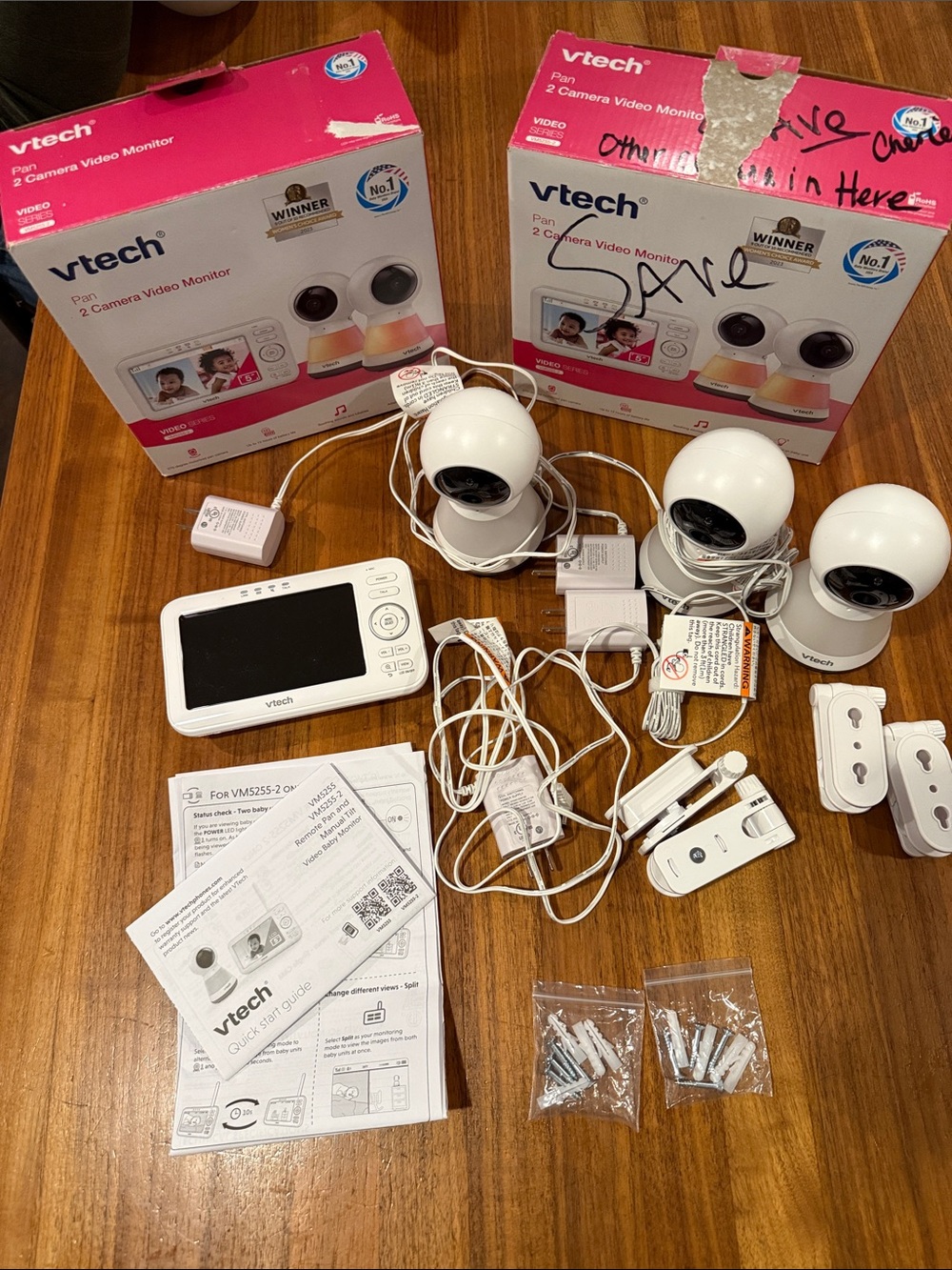 V TECH Pan & Tilt 3 Camera Smart HD Video Baby Monitor VM5255-2